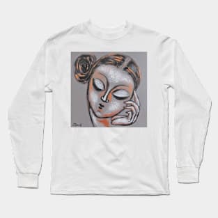 Thinking Muse - Portrait Long Sleeve T-Shirt